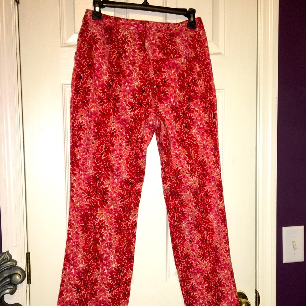 Oilily retro floral high waisted pants 36 (6)